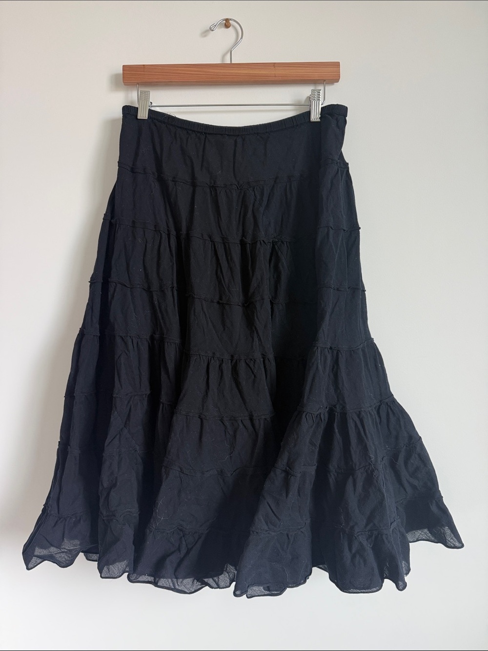 Vintage Bila tiered midi a line skirt